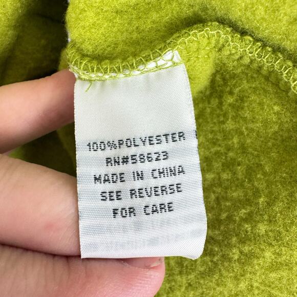 Fleet Boutique NWT Pea Green Vine Full Zip Mock Neck Fleece Jacket Size 2X - Picture 7 of 8